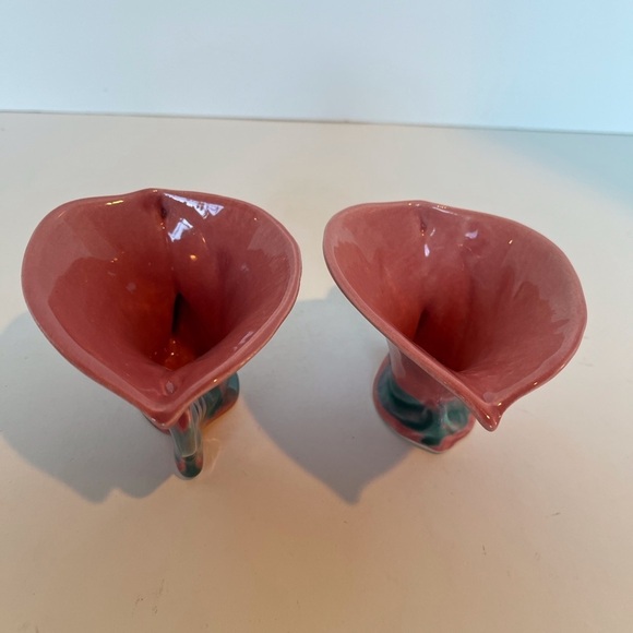 Whapeton Rosemead Pottery Lily Shaped Sugar Bowl and Creamer 1940s - Picture 4 of 12